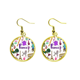 thumbnail image 1 of Francia Landscap animales bandera nacional Ear Dangle Golden Drop Earring Jewelry Mujer Unbranded M, 1 of 3