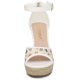 thumbnail image 2 of Sandalias con tacones de cuña Allegra K Alpargatas con plataforma encaje Verde 9, 2 of 6