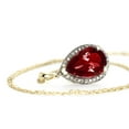 thumbnail image 5 of Galaxy Gold 14K Solid Yellow Gold 22" Necklace with Natural Diamonds and a Pear-Shaped Garnet, 14"-24" Sizes, January Birthstone, Symbol of Passion, 5 of 6