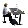 thumbnail image 4 of Uncaged Ergonomics (RUBBK48) Rise Up Electric Height Adjustable Sit/Stand Desk, with Real Bamboo Desktop, Memory, Dual Motors (Black Bamboo Top/Black Frame), 4 of 4