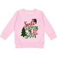 thumbnail image 2 of Inktastic Santa is Promoting Me to Big Sister Green Plaid Tree Toddler Sweatshirt, 2 of 4