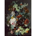 thumbnail image 2 of van Huysum Jan 4x14 White Modern Wood Framed Wall Art Titled - Still Life with Flowers and Fruit, 2 of 5