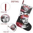 thumbnail image 5 of Lil Peep Tema: Calcetines de Navidad, fino lino blanco para colgar en escaleras y chimenea, decoración navideña para el hogar, regalo de Navidad. 45cm × 32cm, 5 of 5