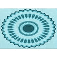 thumbnail image 1 of Ahgly Company Indoor Rectangle Patterned Tron Blue Area Rugs, 6' x 9', 1 of 6