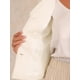 thumbnail image 5 of BLAZERS DE TWEED INSPIRADORES CHIC PARA MUJERES, CON SOLAPA, ABIERTO EN FRONTAL, MANGAS LARGAS, TAMAÑO XL, BLANCO, 5 of 6