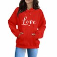 thumbnail image 2 of Valentines Day Hoodies for Women Trendy Long Sleeve Tops Heart Graphic Outfits Tops Fashion Pullover Hoodies 2026, 2 of 3