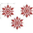 thumbnail image 2 of CoreLiving 12-Pack Red Snowflake Ornaments, Plastic Snowflake Ornament Set for Hanging on Christmas Tree and Ceiling, Mini Snowflake Decor for Winter Wonderland Theme Party and Home, 2 of 6