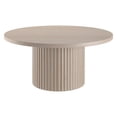thumbnail image 4 of Rollan 32" Wide Round Fluted Coffee Table in Alder White, 4 of 5