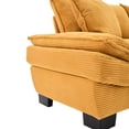 thumbnail image 6 of Corduroy With Pillows - Comfy 23in Spacious Deep Seat, Structure, For Bedroom, Apartment, Yellow Sleeper Couch Spacious, Pillows, Bedroom, 6 of 6