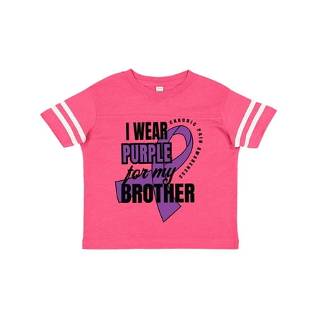 

Inktastic Chronic Pain I Wear Purple For My Brother Gift Toddler Boy or Toddler Girl T-Shirt