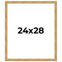 24x28 Frame Beige Real Wood Picture Frame Width 1.25 inches | Interior Frame Depth 0.5 inches |