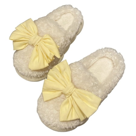 

Alexsix Fluffy Stuffed Slippers Non-Slip Indoor House Shoes Comfy Plush Slip For Home Bedroom