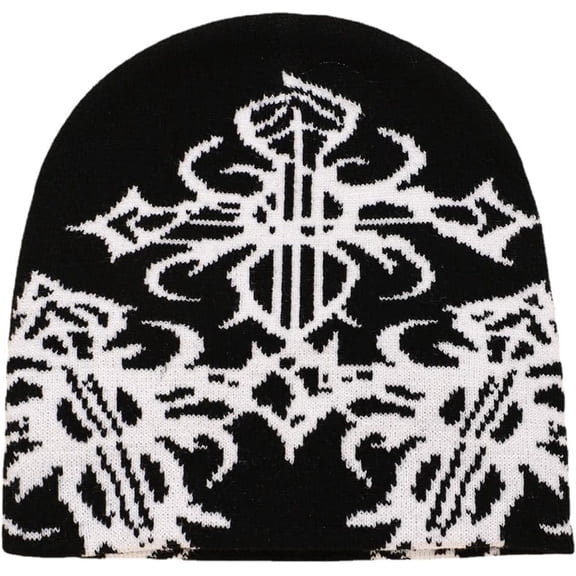 2023 New Y2K Beanie Skull Knit Beanie Gothic Hat Winter Hat Y2K Accessories Garbage Hat Hip Hop Hat