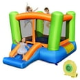 thumbnail image 1 of Gymax Maisonnette Gonflable pour Enfants, Maisonnette de Jeu Sautante Intérieure et Extérieure avec Souffleur 480 W, 1 of 10