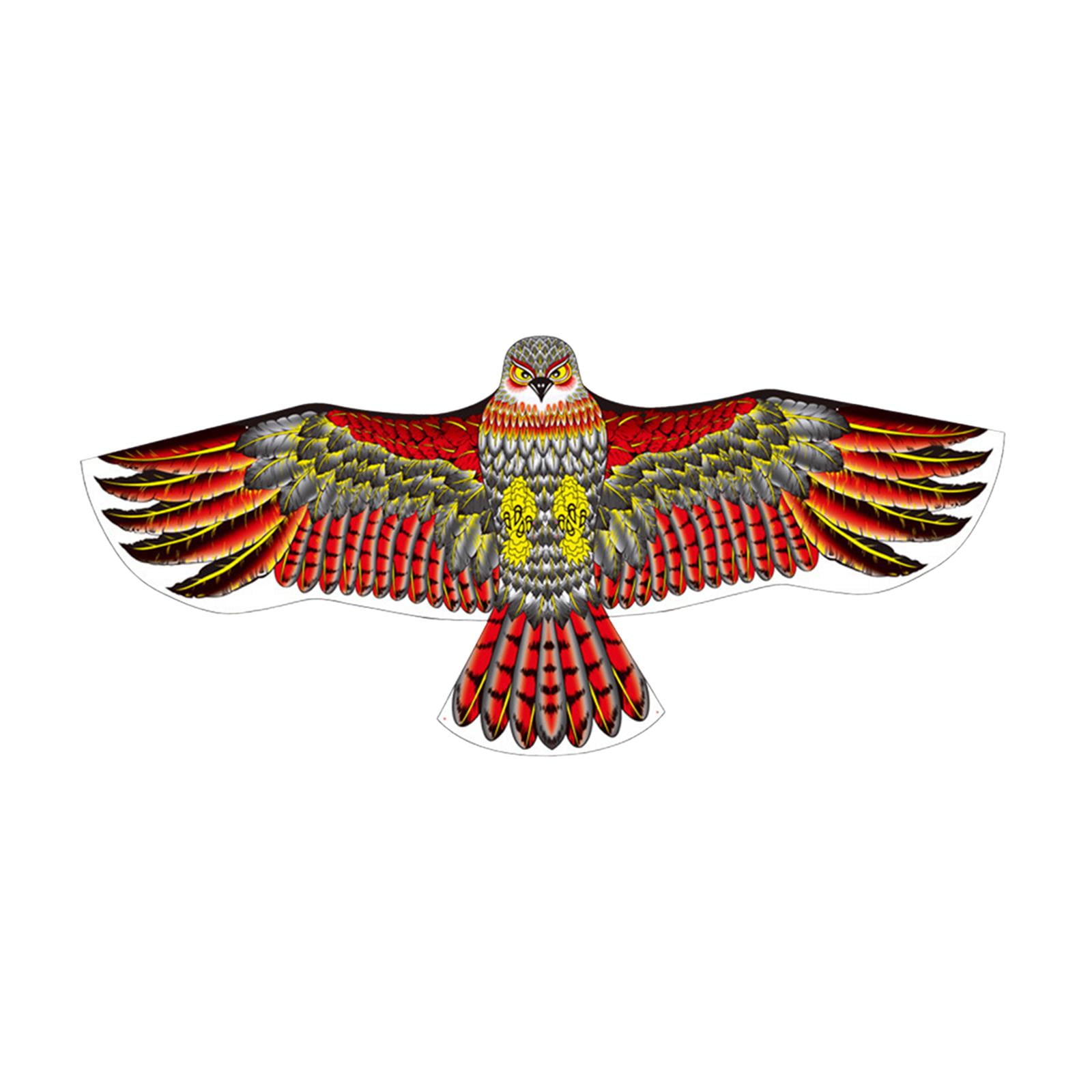 LeeQinersw 65" Eagle Flying Kite, Adults Kids Play Toy, Outdoor Activities Park Family Game Red