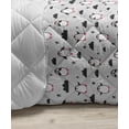 thumbnail image 3 of Succulent Down Alternative Comforter, Exotic Cactus Plants on Horizontal Geometric Pastel Stripes Pattern, Microfiber Quilt for All Season, 5 Sizes, Green and Pale Seafoam, by Ambesonne, 3 of 3