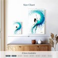 thumbnail image 3 of Elephant Stock In The Waves Wall Art - Vertical Canvas Wall Art - Living Room Wall Decor - Dance Canvas - White And Turquoise Decor By Ashvin Harrison - 16" x 24", 3 of 4