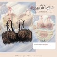 thumbnail image 2 of Juego De Sujetador De 3 Colores + Bragas Cómodas Suaves Y Acogedoras Para Mujer Taza 3/4 32-38AB, 2 of 5