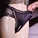 thumbnail image 2 of Bragas de satén sexys para mujer, ropa interior de entrepierna abierta, lencería transparente ultrafina, bragas eróticas, 2 of 5