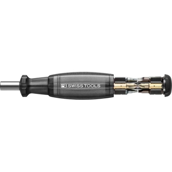 PB Swiss PB 6464.Black Bit Holding Screwdriver with Magazine, Slotted