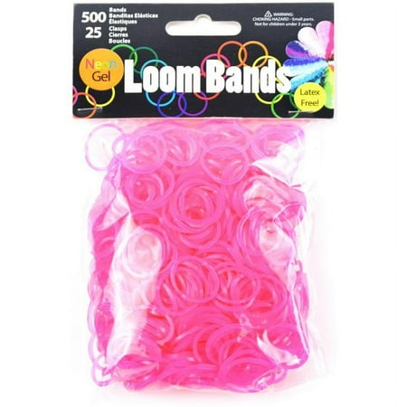 Gel Loom Bands 500/pkg W/25 Clasps-rose Red