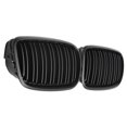 thumbnail image 1 of Parachoques delantero negro, rejilla frontal de doble listón para parrilla de riñón para X5 X6 E70 E71 2007-2014, 1 of 5