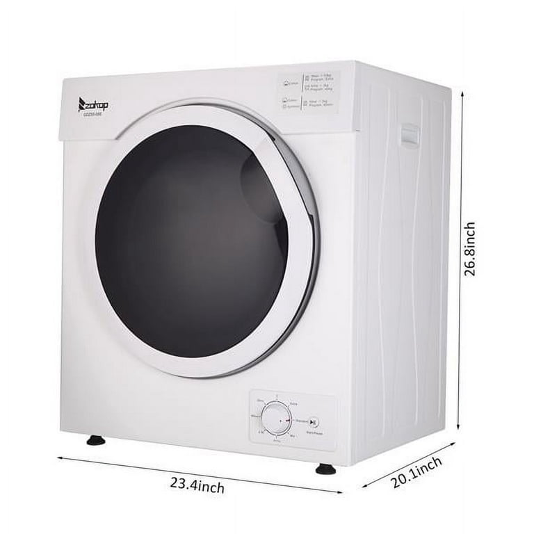 ROVSUN 110V Electric Portable Clothes Dryer, High End Laundry Front Load Tumble Dryer Machine with Simple Knob Control & Stainless Steel Tub for Home