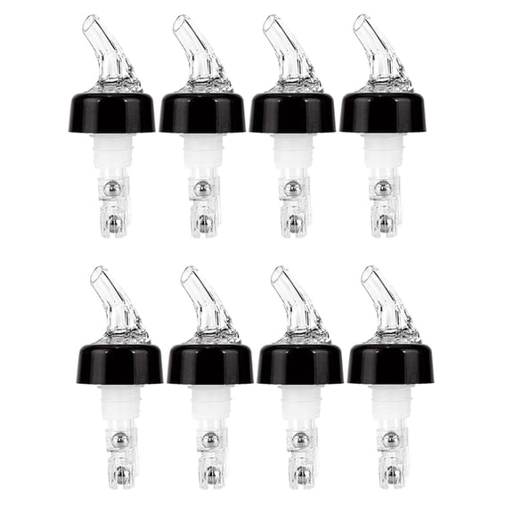 8 Pcs 1Oz Automatic Measured Bottle Pourer - Spirit Measure Pourer Drinks Wine Cocktail Dispenser Home Bar Tools