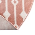 thumbnail image 7 of Unique Loom Bohemian Trellis Collection Area Rug - Gypsy (3' Round Pink/Ivory), 7 of 7