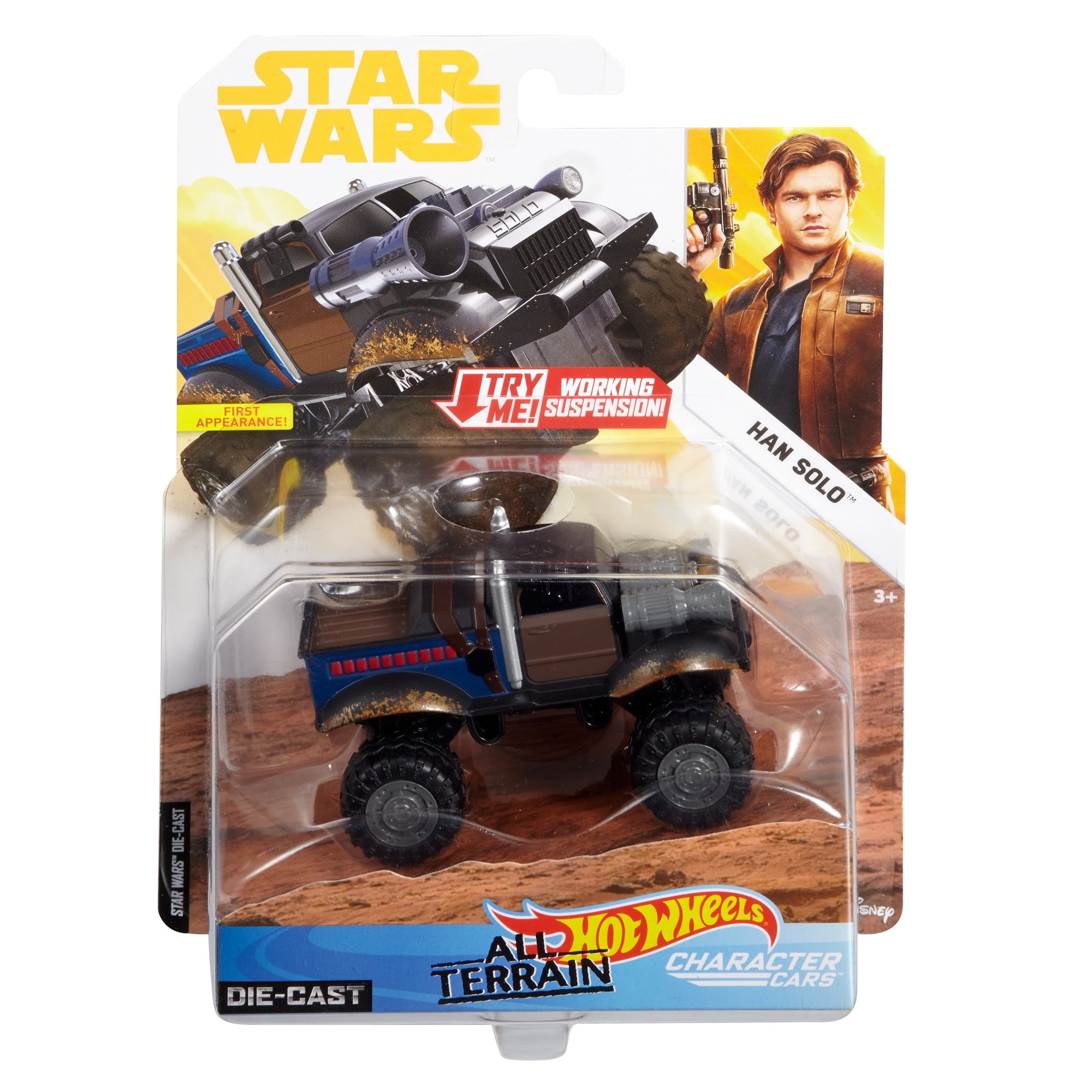 Hot Wheels Star Wars All Terrain Han Solo Vehicle – 1:43 Scale, Oversized Tires, Active Suspension, Off-Road Star Wars Toy For Kids & Collectors - View #10