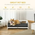 PawHut Elevated Dog Bed, Wooden Raised Pet Sofa, Portable Cat Lounge