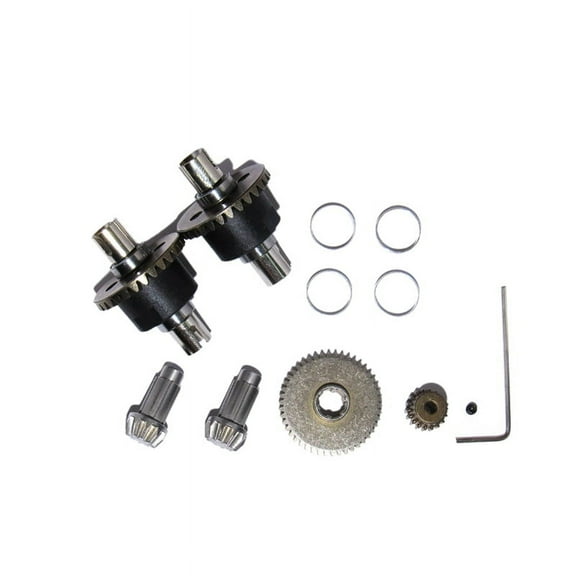 Metal Differential Upgrade Pinion Gears, Main Gear, Motor Gear, and Screw Set Part for 1:16 16101 16102 16103 RC Car