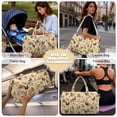 thumbnail image 5 of Garronmavis Large Quilted Duffle Bag for Women Chicken Rooster Print Weekender Travel Bag Carry On Overnight Gym Dance Tote with Luggage Sleeve Zipper Pockets, 5 of 7