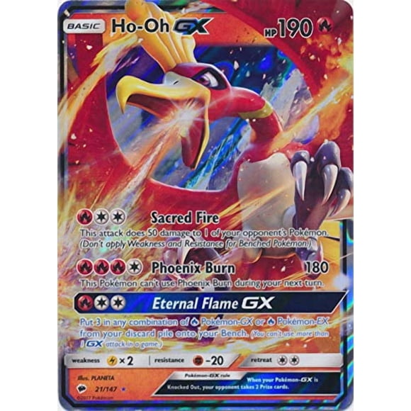 Tarjeta Pokémon Ho-Oh GX 21/147 Ultra Rara