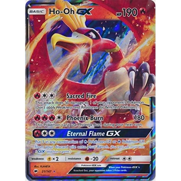 Tarjeta Pokémon Ho-Oh GX 21/147 Ultra Rara