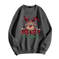 thumbnail image 4 of XIAOCHA Womens Sweatshirts Merry Christmas Cute Reindeer Plaid Print Sweatshirts Long Sleeve Crew Neck Pullover Sweatshirts Festive Holiday, 4 of 4