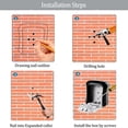 thumbnail image 6 of Wall Mounted House Key Storage Box, Combination Lock Box (Orange), 6 of 8