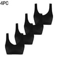 thumbnail image 2 of KyCheLot Women's Comfort Daily Bra 4 Pack Solid Color Breathable Soft Thin Pullover Low Impact Sleep Bras, 2 of 5