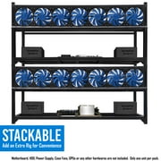 Kingwin bitcoin miner rig case with 6 or 8 GPU mining stackable frame