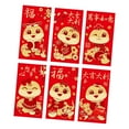 thumbnail image 2 of KLKCMS 6 Pcs Enveloppes Rouges du Nouvel An Chinois Hong Bao pour Fêtes Graduation, 2 of 9
