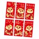 thumbnail image 2 of 6 sobres rojos de Año Nuevo chino, paquete de dinero Hongbao rojo para fiestas y festividades. Estilo H, 2 of 9