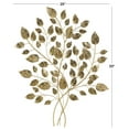 thumbnail image 3 of DecMode Gold Metal Large Metallic Leaf Wall Decor, 3 of 10
