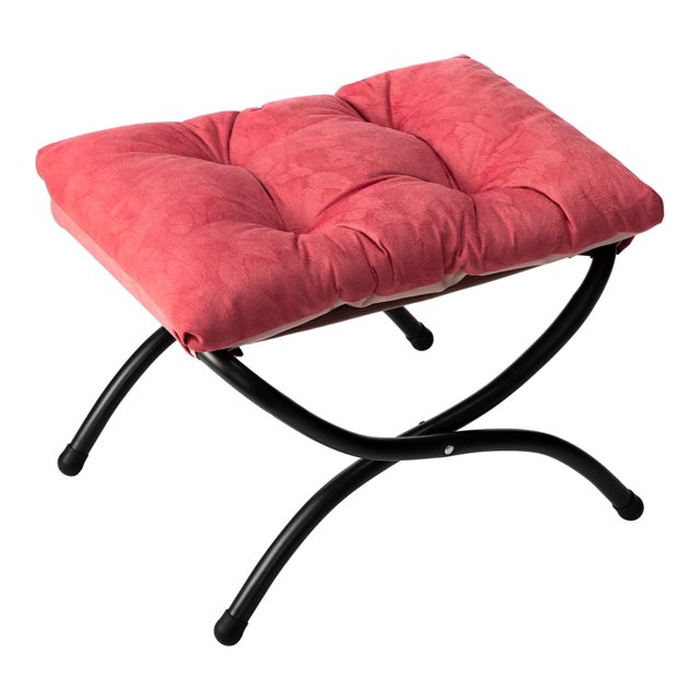 Taburete plegable AbocoFur 15 (H) con estructura de metal rojo ladrillo