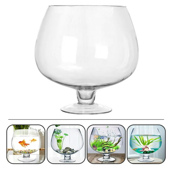 Transparent Aquarium Multi function Betta and Goldfish Desktop Tank for Office Decor