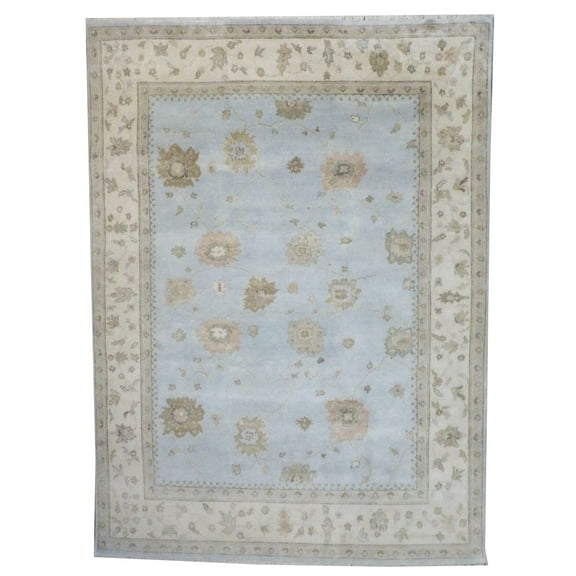 Wahi Rugs Hand Knotted Turk Oushak Natural-dye 9'0"x12'0" -w306