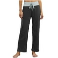 thumbnail image 1 of MeetoTime Pantalon de Jogging Large Taille Haute pour Femmes Décontracté à Cordon de Serrage Color Block avec Poches, 1 of 8