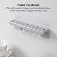 thumbnail image 3 of Becaristey Wall Mounted Slicer Storage Holder Restaurant Multifunctional Shelf Punch Free Kitchen Organization Rack Gray 1Set, 3 of 6
