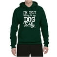 thumbnail image 2 of Wild Bobby I'm Only Talking to My Dog Today Dog Lover Unisex Graphic Hoodie Sweatshirt, Forest Green, XX-Large, 2 of 5