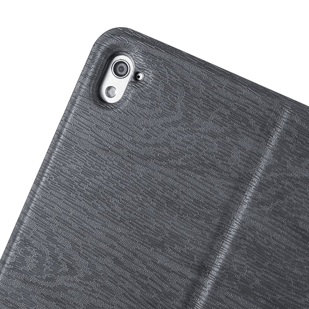 Professional Grain Pattern Portfolio Case (Black) for iPad Pro 9.7-inch - Sleep/Wake Mode, Premium Vegan Leather, Built-in Kick Stand, Full Coverage w/ Slim Design