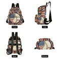 thumbnail image 4 of FORMRS Mini Backpack Purse for Women Travel Daypack Casual Shoulder Bag, Baseball Pattern, 4 of 7